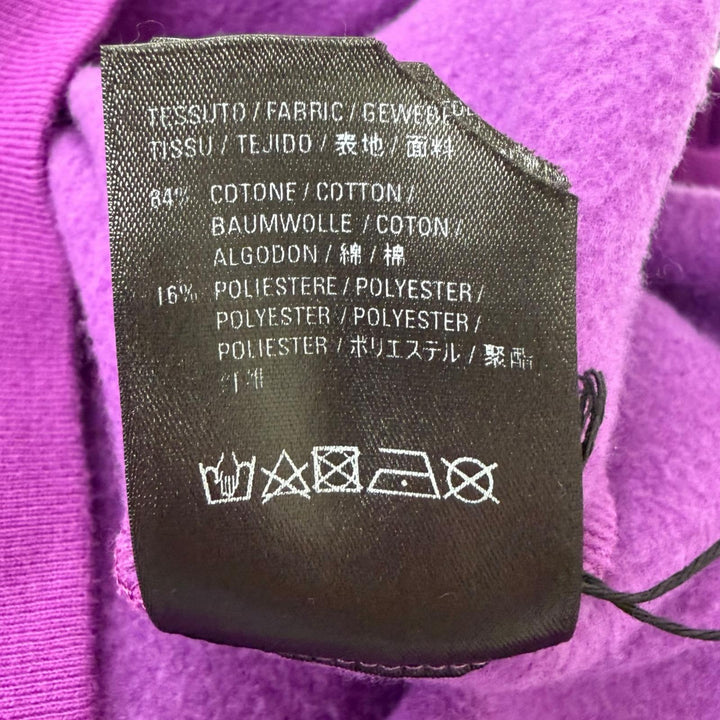 美品□BALENCIAGA バレンシアガ 530419 バックロゴプリント プルオーバー フーディー スウェットパーカー パープル L 正規品 メンズ