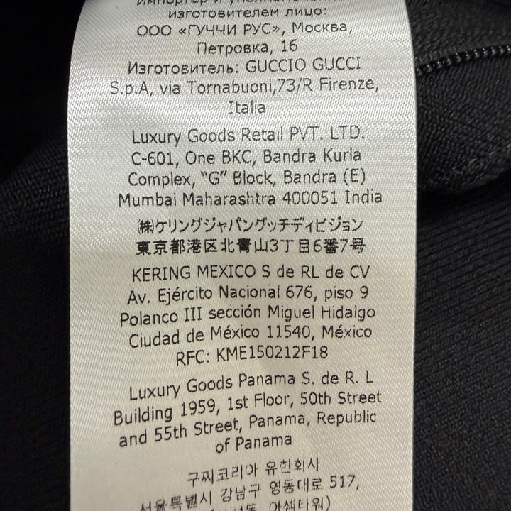 未使用品□GUCCI グッチ 23SS 727451 ロゴ刺繍 サイドライン スラックス トラウザーズパンツ ブラック 44 イタリア製 正規品 メンズ