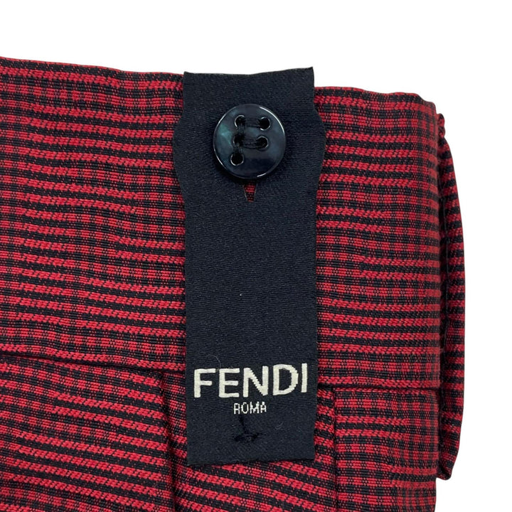 美品▲FENDI フェンディ 2022年製 FB0521 AKC4 FFロゴ ショートパンツ ハーフパンツ レッド 46 正規品 メンズ ガーメント・ハンガー付き