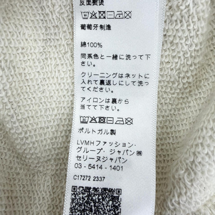 極美品☆CELINE セリーヌ 2Y31F765N コットン100％ ロゴ入り コットンフリース ルーズ スウェット ライトグレー S 正規品 レディース