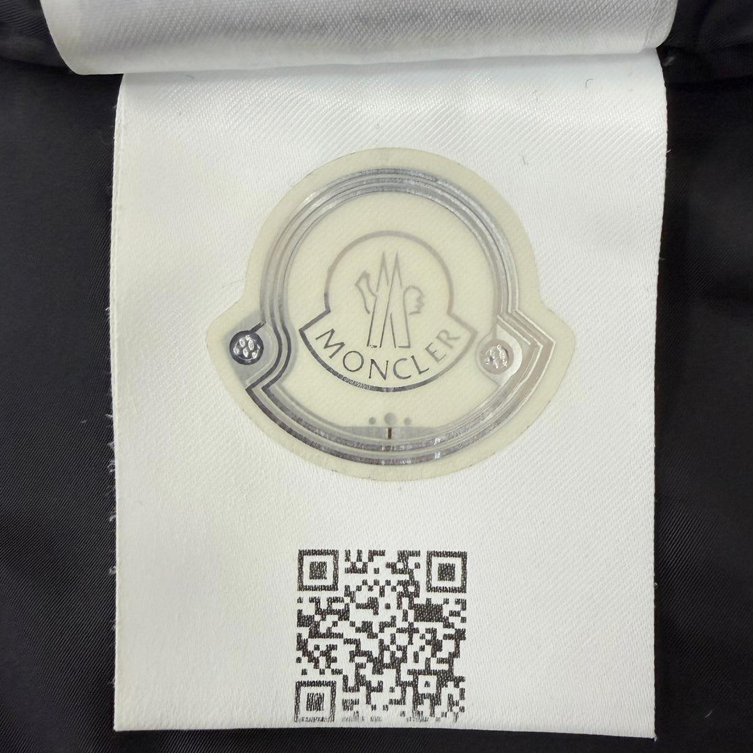 美品□MONCLER モンクレール D10914163505 MASSEREAU GIUBBOTTO フードロゴ刺繍 ブルゾンジャケット ウィンドブレーカー ブラック 1