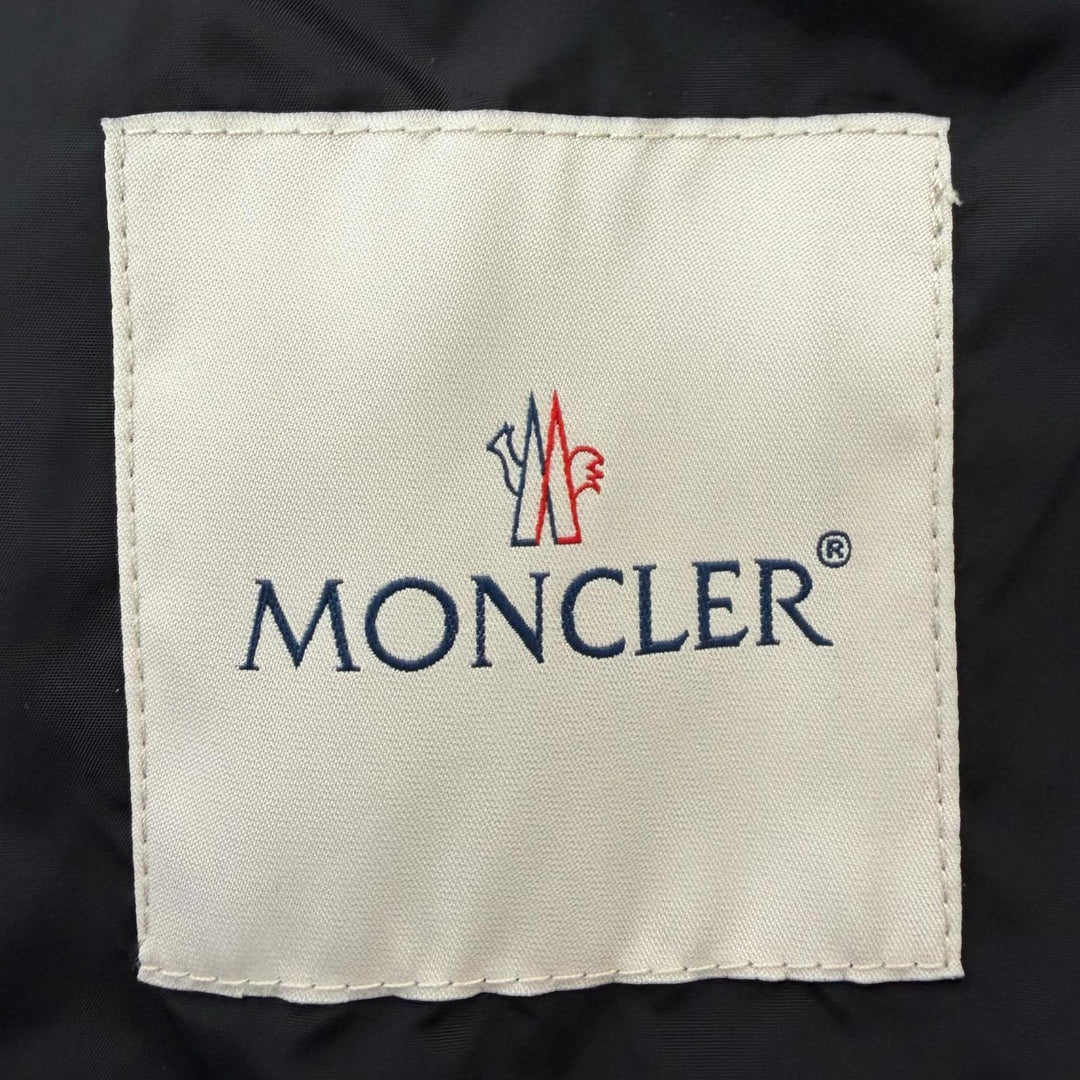 美品□MONCLER モンクレール D10914163505 MASSEREAU GIUBBOTTO フードロゴ刺繍 ブルゾンジャケット ウィンドブレーカー ブラック 1