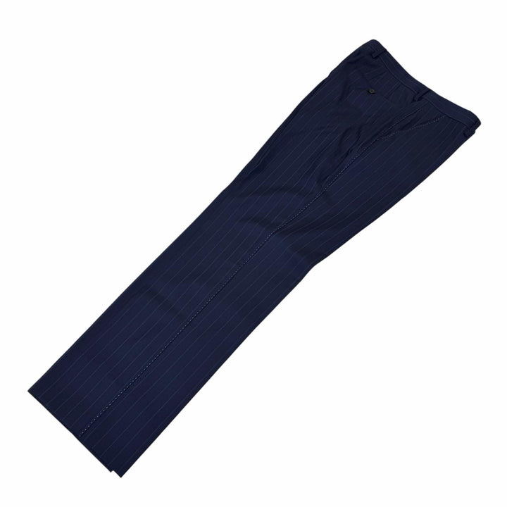 極美品□Paul Smith ポールスミス シルク混 ロロピアーナ社製生地 ストライプ柄 シングルスーツ ネイビー S 日本製 正規品 メンズ