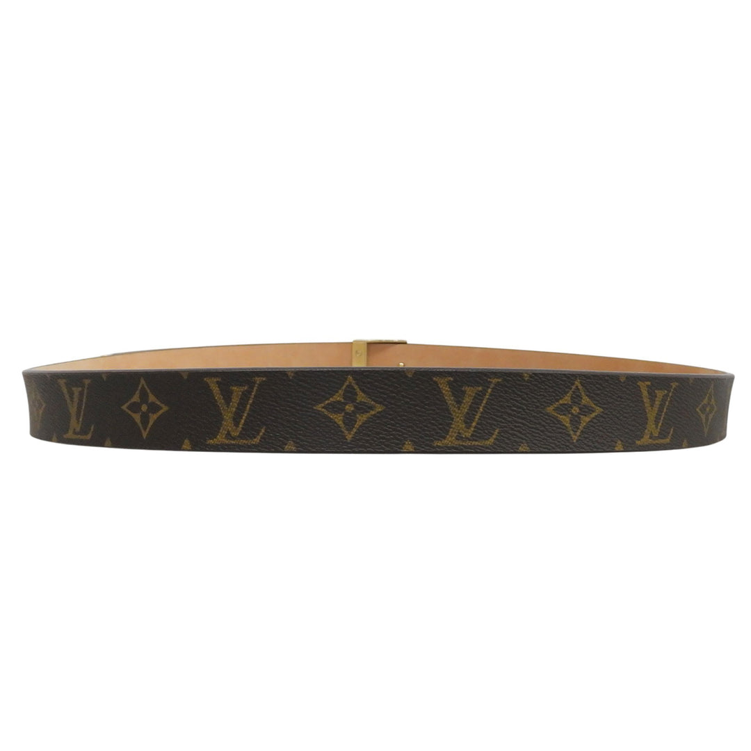 極美品▲LOUIS VUITTON ルイヴィトン サンチュール モノグラム モノグラムキャンバス モノグラム ベルト ゴールド金具 フランス製 メンズ