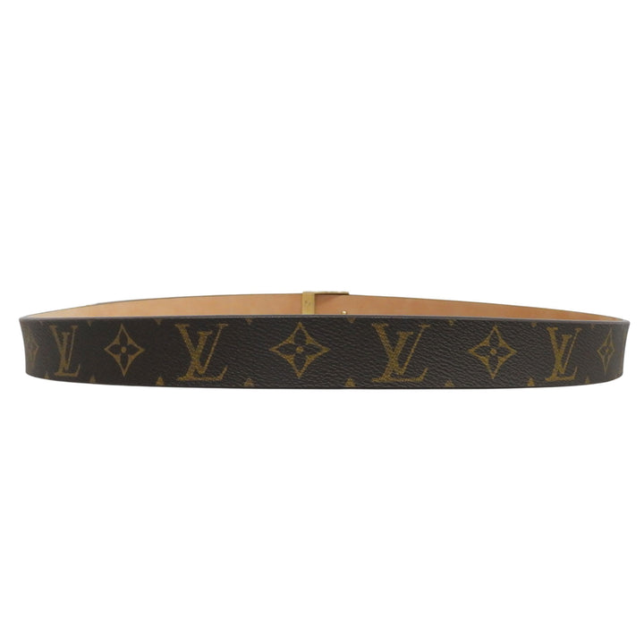極美品▲LOUIS VUITTON ルイヴィトン サンチュール モノグラム モノグラムキャンバス モノグラム ベルト ゴールド金具 フランス製 メンズ