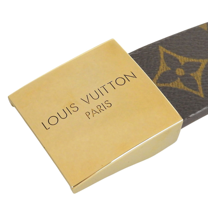 極美品▲LOUIS VUITTON ルイヴィトン サンチュール モノグラム モノグラムキャンバス モノグラム ベルト ゴールド金具 フランス製 メンズ