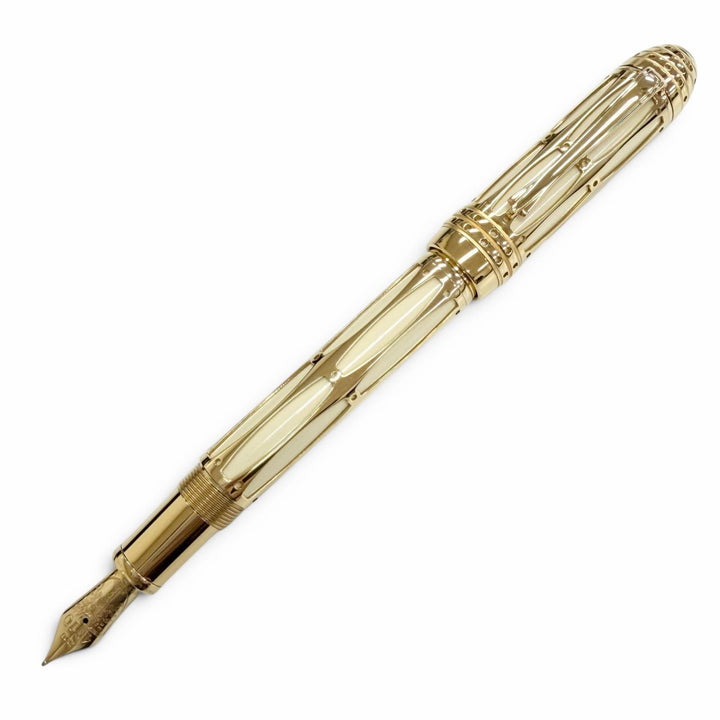 極美品△MONTBLANC モンブラン パトロンシリーズ2005 ユリウス二世 ペン先18K Mニブ 4711/4810 ホワイトスター 万年筆 ゴールド クリーム