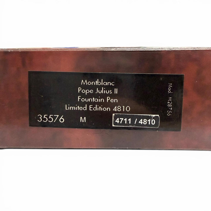 極美品△MONTBLANC モンブラン パトロンシリーズ2005 ユリウス二世 ペン先18K Mニブ 4711/4810 ホワイトスター 万年筆 ゴールド クリーム
