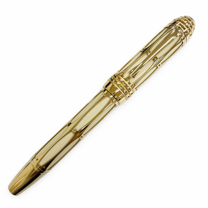 極美品△MONTBLANC モンブラン パトロンシリーズ2005 ユリウス二世 ペン先18K Mニブ 4711/4810 ホワイトスター 万年筆 ゴールド クリーム
