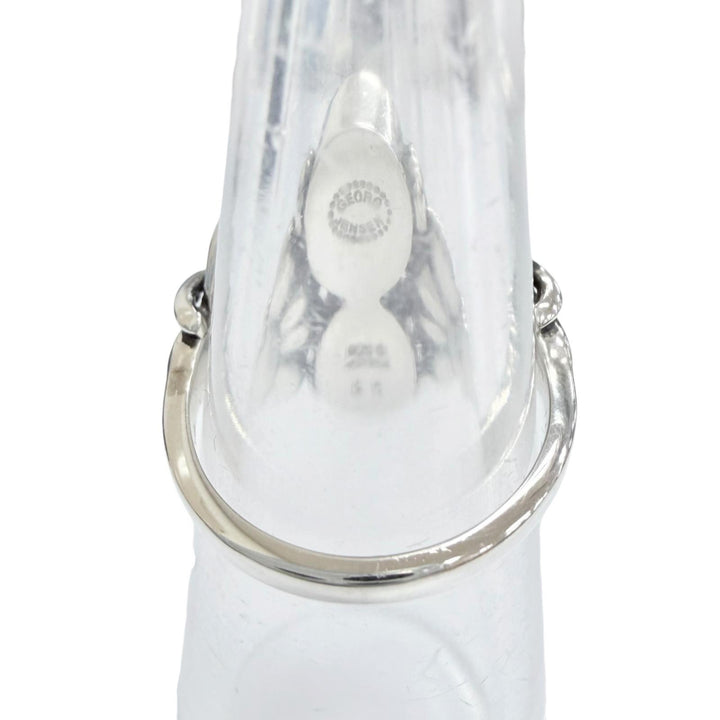 美品△Georg Jensen ジョージジェンセン 48 ムーンライト ブロッサム 925 ムーンストーン リング 指輪 JP9号 重量6.1g レディース 箱付き