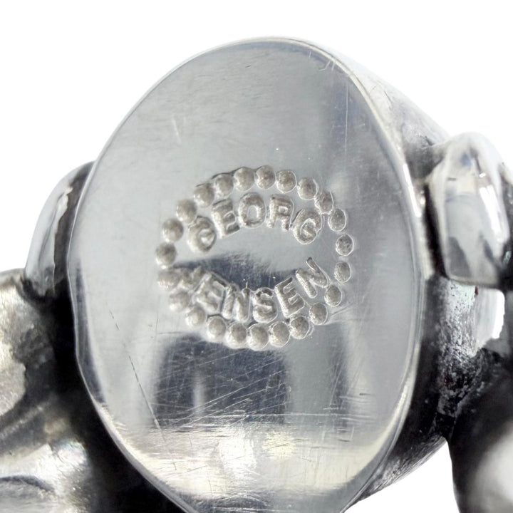 美品△Georg Jensen ジョージジェンセン 48 ムーンライト ブロッサム 925 ムーンストーン リング 指輪 JP9号 重量6.1g レディース 箱付き