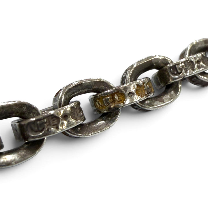 美品▼CHROME HEARTS クロムハーツ PAPER CHAIN ペーパーチェーン 925 14K ネックレス シルバー 18インチ 重量33.9g メンズ アクセサリー