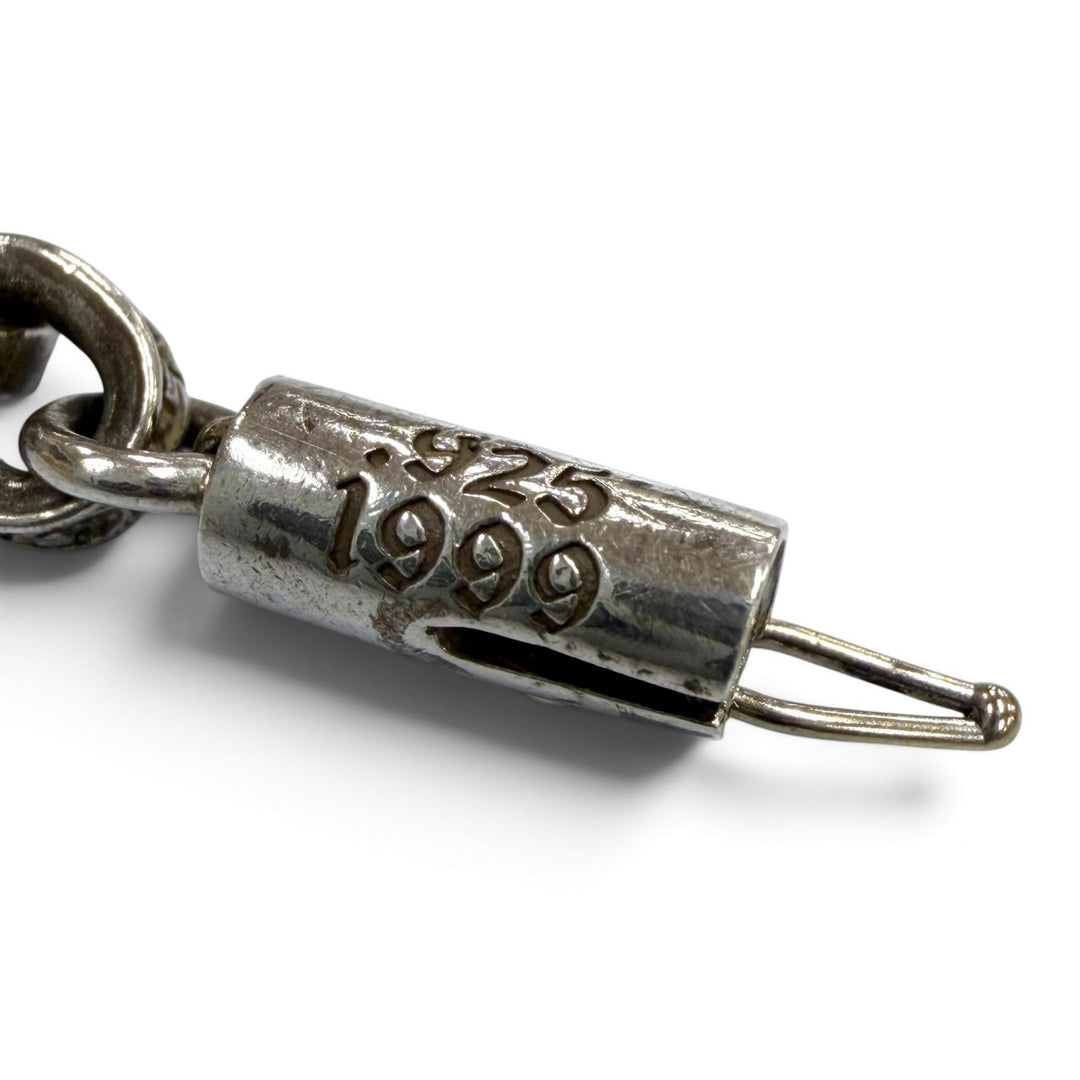 美品▼CHROME HEARTS クロムハーツ PAPER CHAIN ペーパーチェーン 925 14K ネックレス シルバー 18インチ 重量33.9g メンズ アクセサリー
