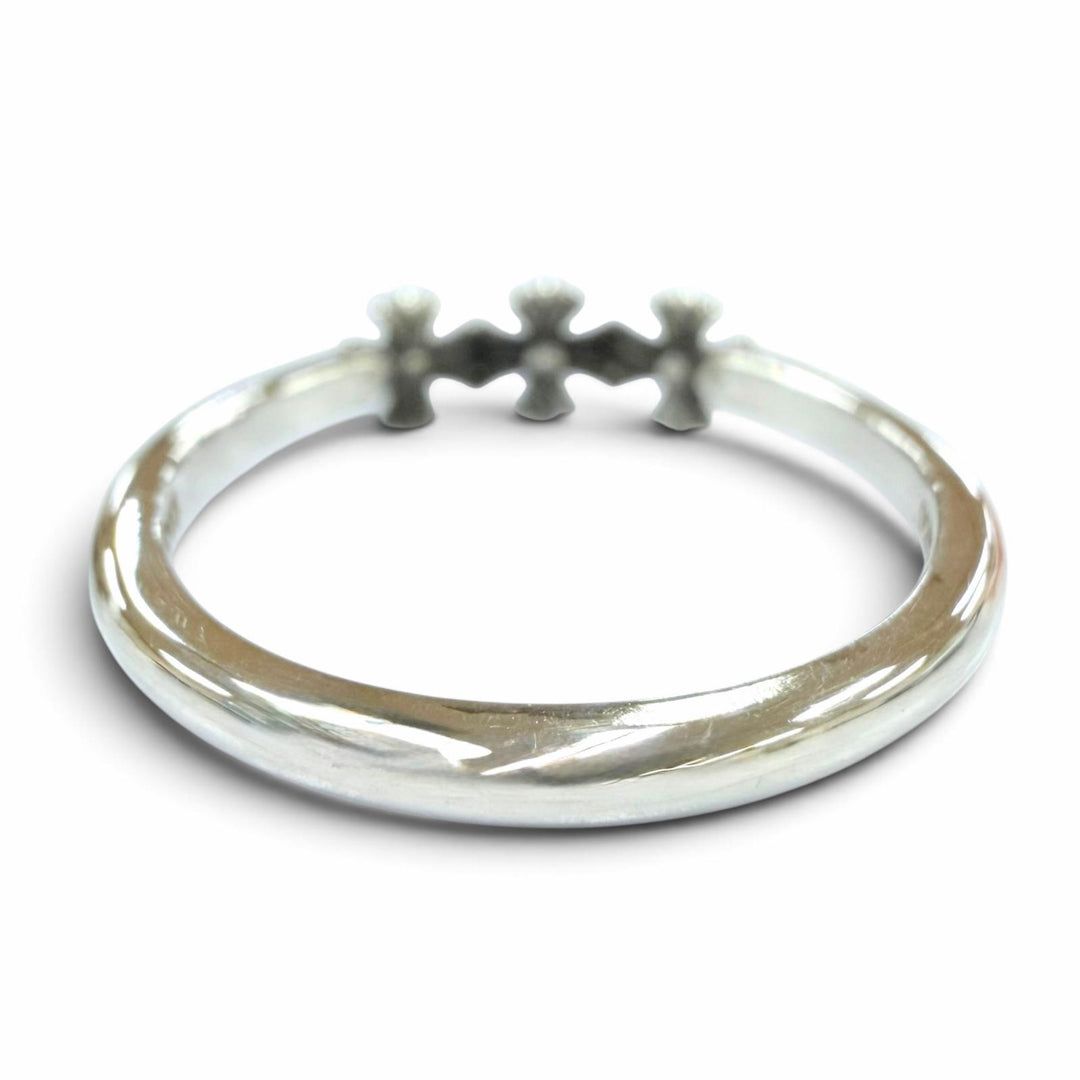 極美品☆CHROME HEARTS クロムハーツ 925 3CH PLUS バブルガム 3CHプラス リング 指輪 シルバー JP9号相当 重量1.26g レディース