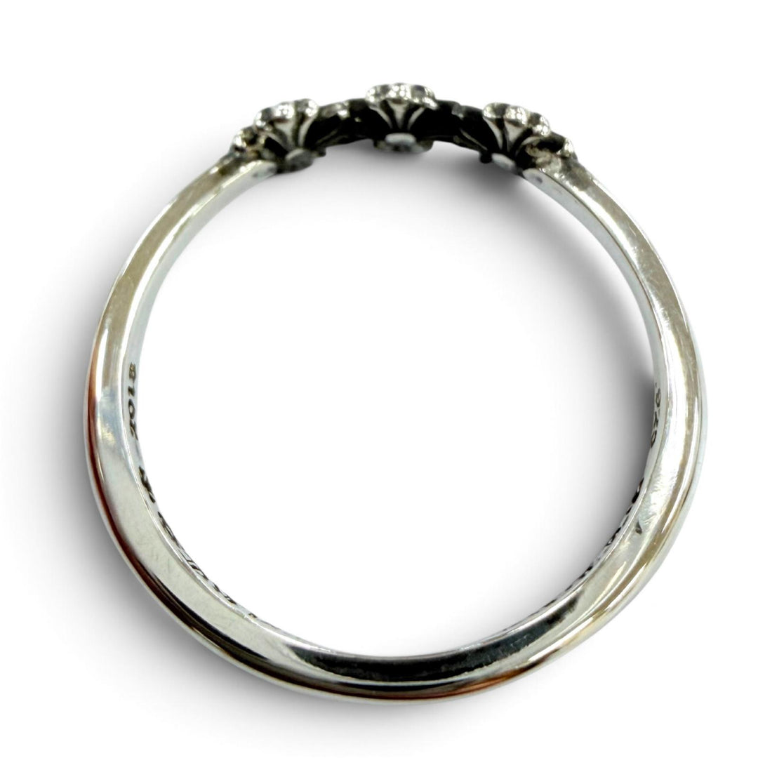 極美品☆CHROME HEARTS クロムハーツ 925 3CH PLUS バブルガム 3CHプラス リング 指輪 シルバー JP9号相当 重量1.26g レディース