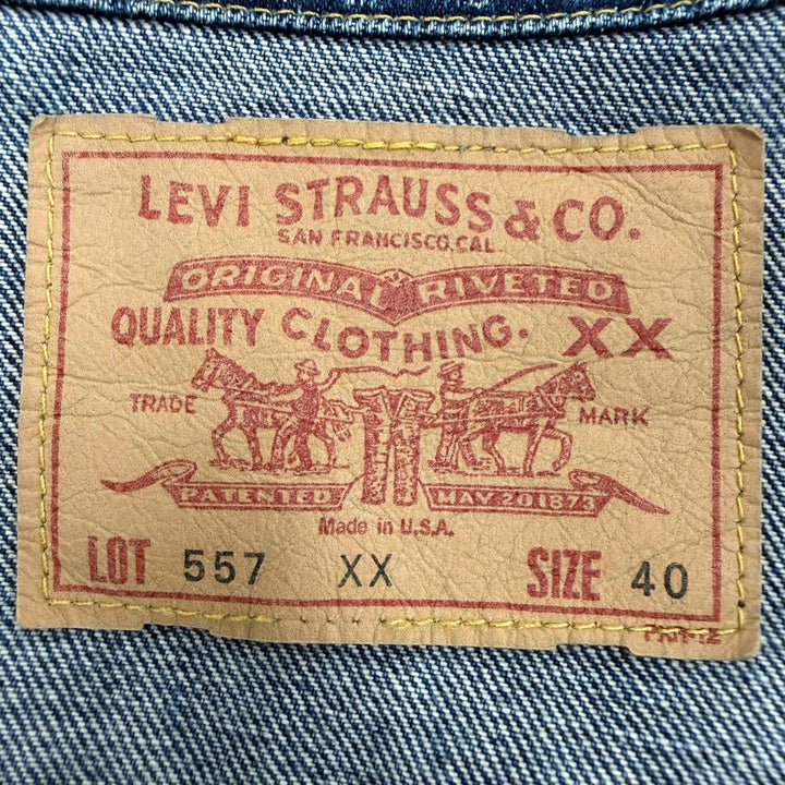 良品▼Levis リーバイス ヴィンテージ 70557-0006 ビッグE バレンシア工場 90s 3rdタイプ デニムジャケット 40 557XX USA製 正規品