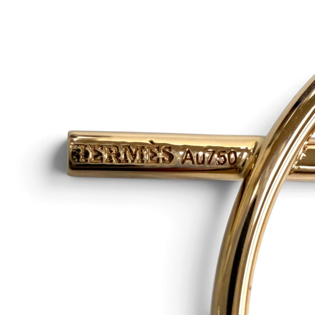 極美品★HERMES エルメス 2022年製 ピアス エシャペ PM AU750(PG) アクセサリー ピンクゴールド フランス製 重量8.23g レディース