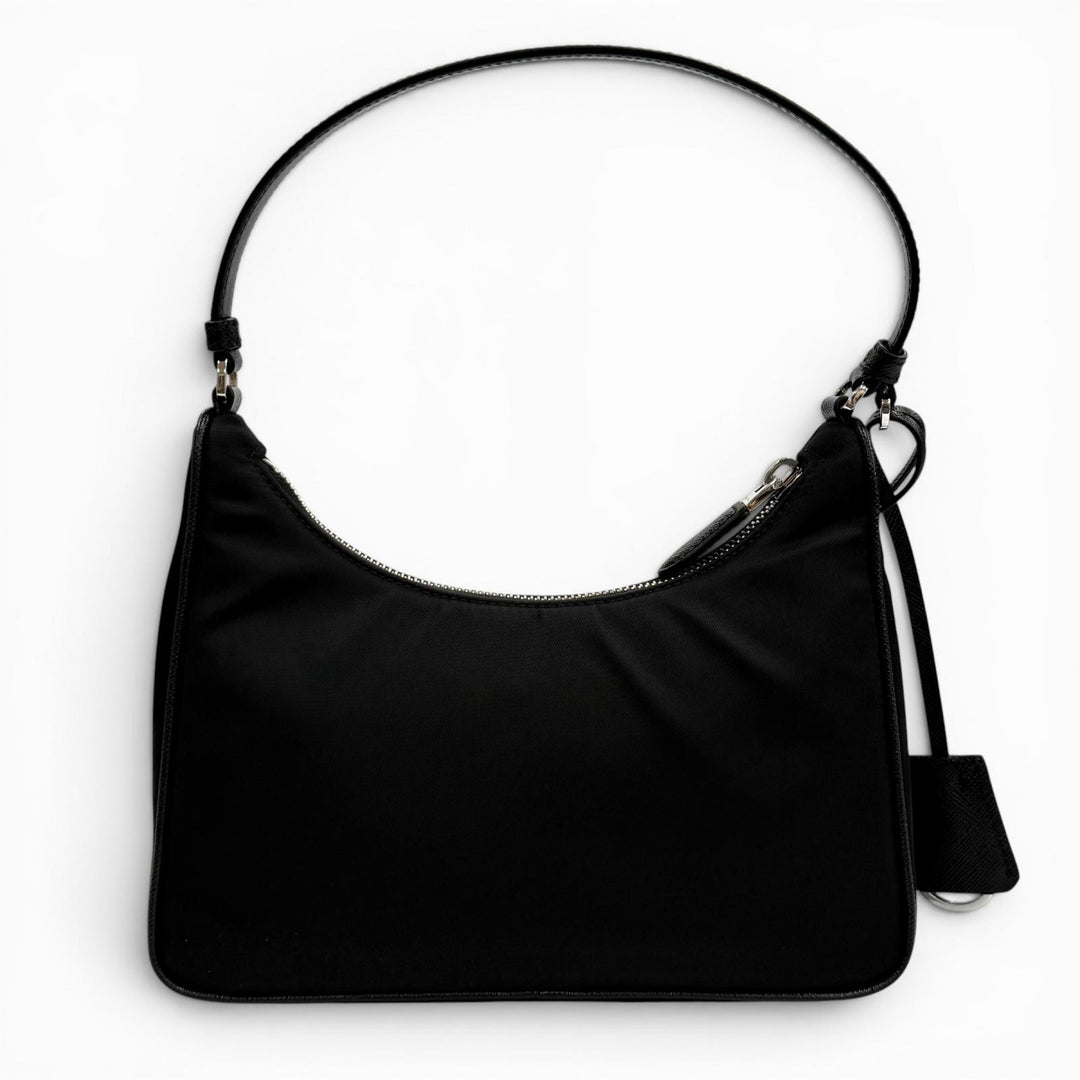 極美品★PRADA プラダ 1N204X Re-Edition 2005 Re-Nylon トライアングルロゴ ハンドバッグ ブラック イタリア製 レディース 箱・保存袋付