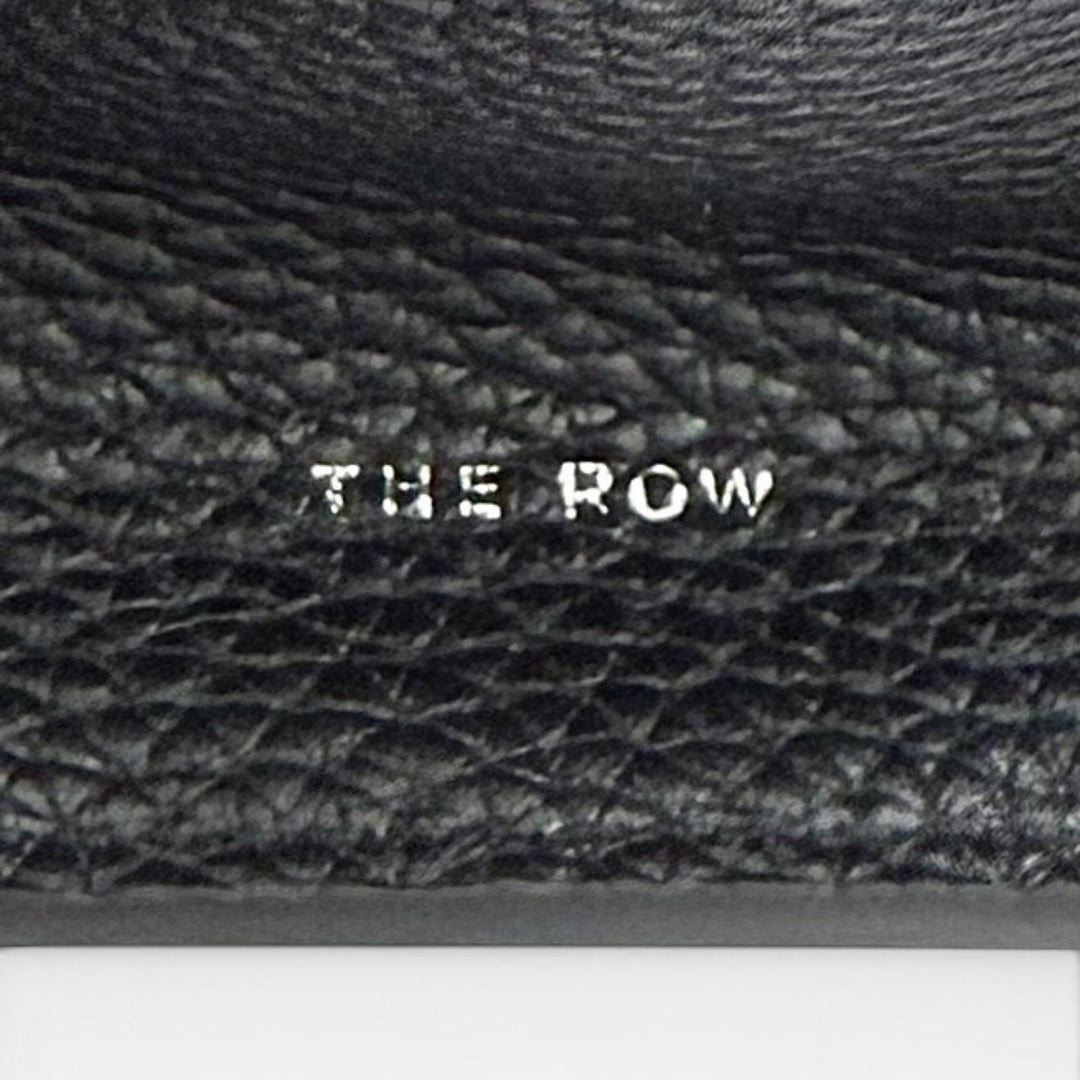 未使用品★THE ROW ザロウ W1802 マルロ12 ロゴ入り レザー トートバッグ ハンドバッグ ブラック フランス製 レディース 保存袋付き