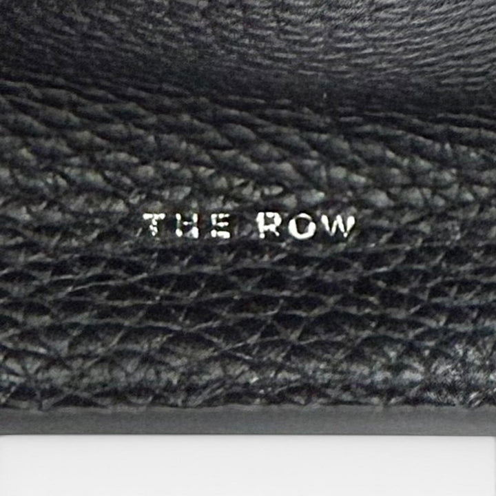 未使用品★THE ROW ザロウ W1802 マルロ12 ロゴ入り レザー トートバッグ ハンドバッグ ブラック フランス製 レディース 保存袋付き