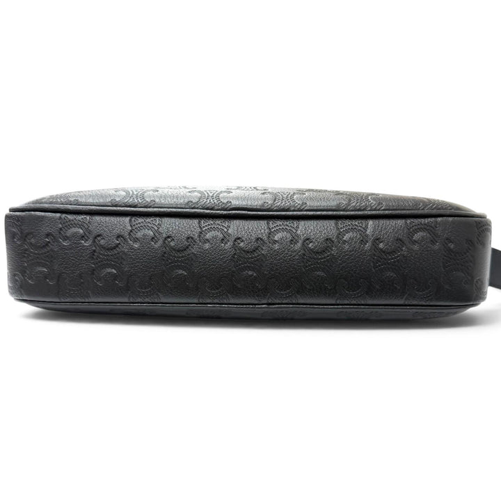 極美品□CELINE セリーヌ 117003FS3 Horizontal Messenger レザー トリオンフ ミディアム メッセンジャー ショルダーバッグ イタリア製