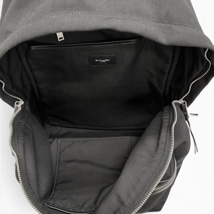 美品□SAINT LAURENT PARIS サンローランパリ 534967 シティ サンローラン キャンバス レザー リュックサック イタリア製 保存袋付き
