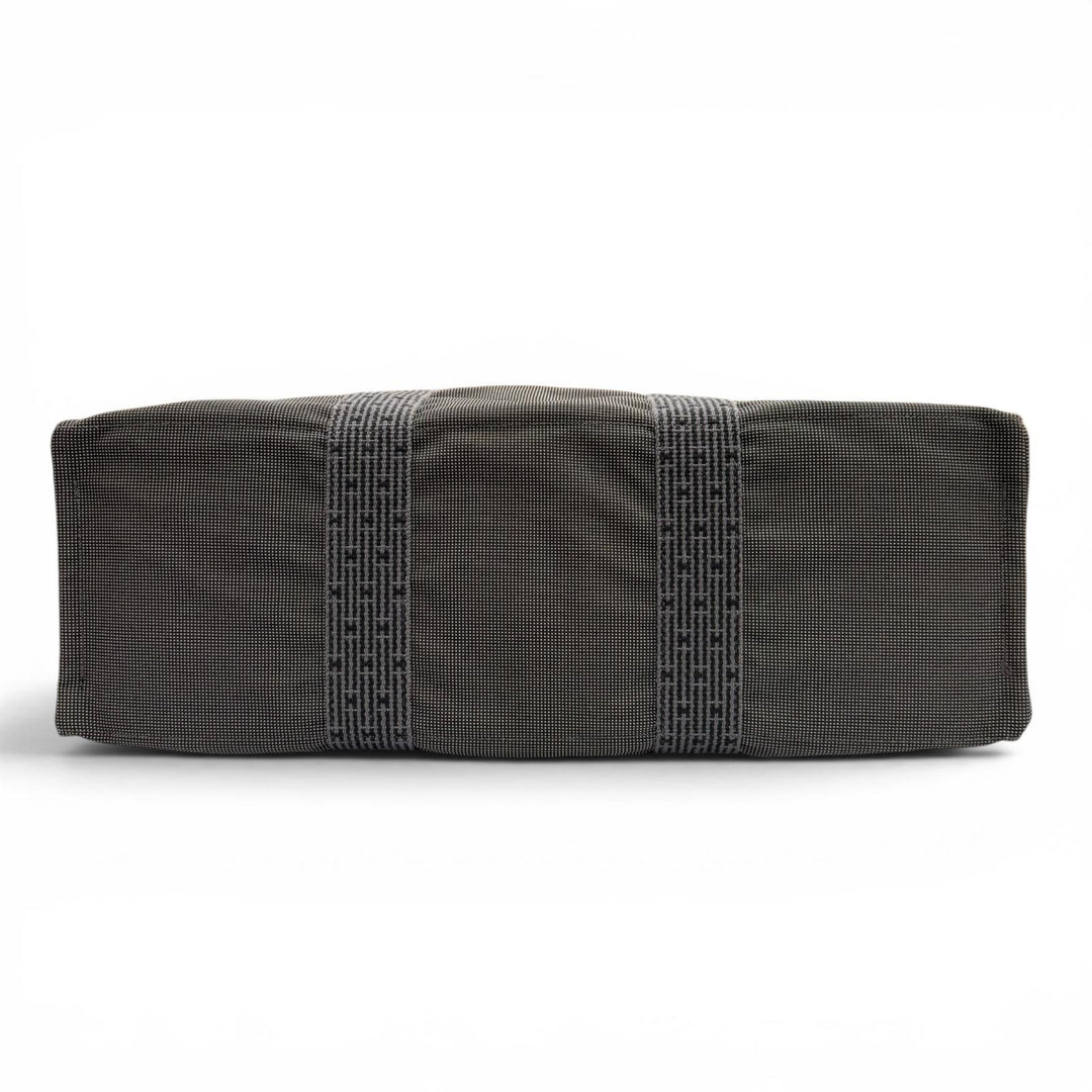 極美品▼HERMES エルメス エールライン トート GM シルバー金具 セリエボタン ハンドバッグ トートバッグ グレー フランス製 メンズ