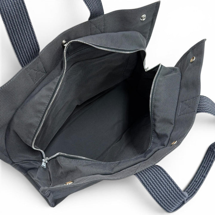 極美品▼HERMES エルメス エールライン トート GM シルバー金具 セリエボタン ハンドバッグ トートバッグ グレー フランス製 メンズ