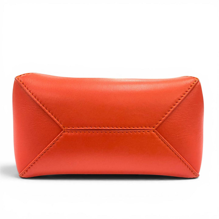 良品☆LOEWE ロエベ A657V25X01 パズル フォルド トート ミニ シャイニーカーフスキン 2WAYショルダーバッグ ハンドバッグ レッド
