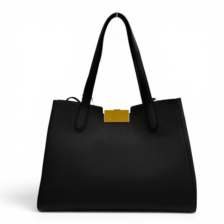 極美品★MARNI マルニ BMMP0150U0P8185 マルニ トランカルー ロゴ金具 レザー 2WAY トートバッグ ブラック 伊製 定価399300円 袋付