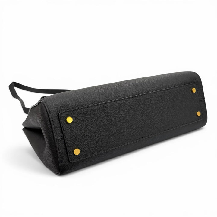 極美品★MARNI マルニ BMMP0150U0P8185 マルニ トランカルー ロゴ金具 レザー 2WAY トートバッグ ブラック 伊製 定価399300円 袋付