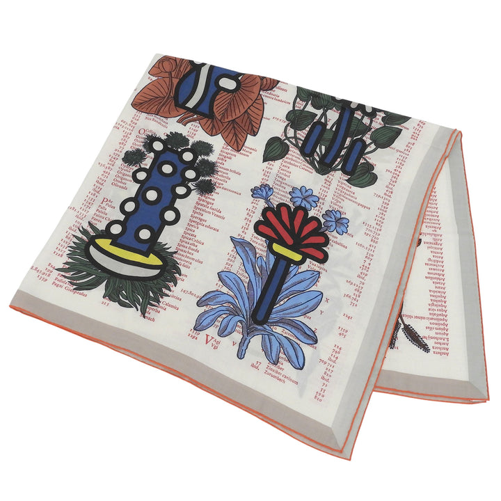 極美品▲HERMES エルメス カレジェアン カレ140 BOTANICA GRAFICA カシミヤ シルク スカーフ マルチ フランス製 レディース 箱付き