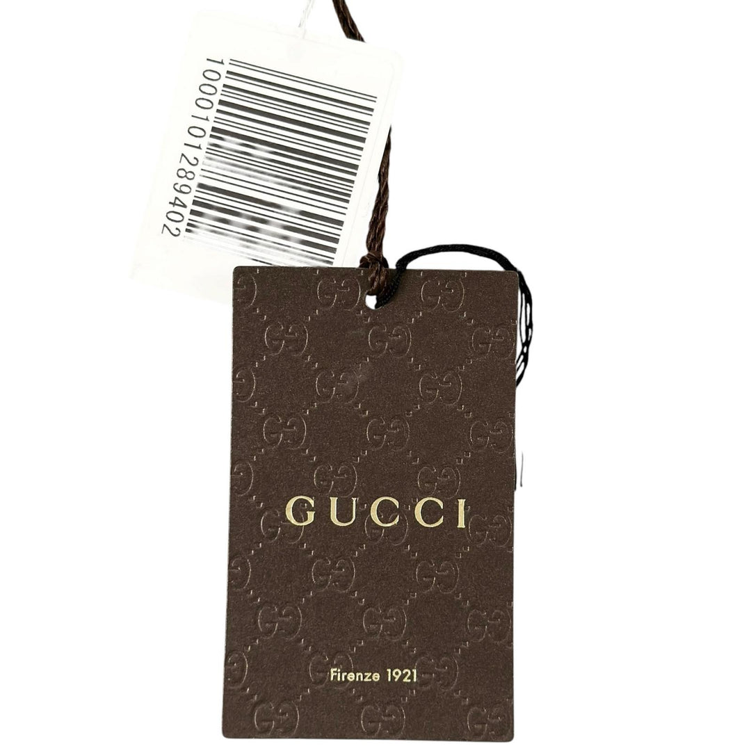 未使用品▲GUCCI グッチ 370640 レザーリボン ストローハット 帽子 麦わら帽子 ダークネイビー 57 イタリア製 正規品 メンズ