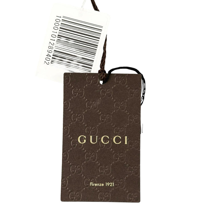未使用品▲GUCCI グッチ 370640 レザーリボン ストローハット 帽子 麦わら帽子 ダークネイビー 57 イタリア製 正規品 メンズ