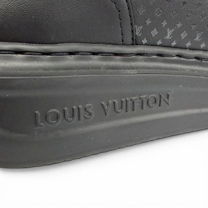 極美品△LOUIS VUITTON ルイヴィトン 2025年 1AHQYA ビバリーヒルズ スニーカー マイクロモノグラムパターン ブラック 7.5 定価172700円