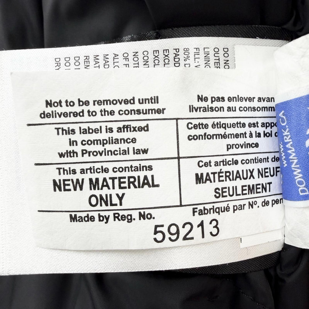 美品◇CANADA GOOSE カナダグース 2300JL CHARLOTTE PARKA ロゴワッペン ファー フード付き ダウンジャケット 黒 M 正規品 レディース