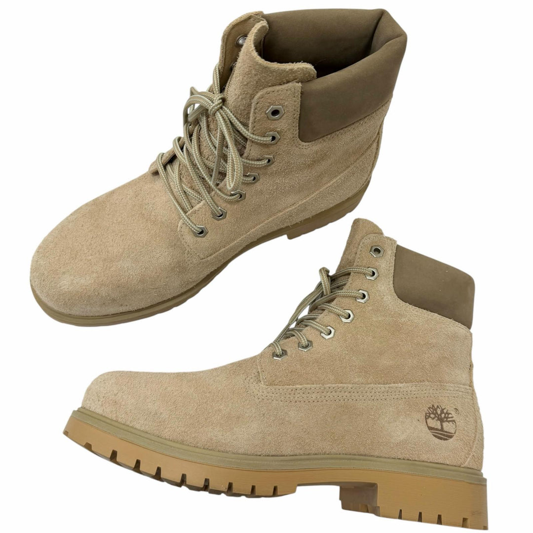 極美品□Timberland ティンバーランド TB0A6CH6EUP 6 IN LACE WATERPROOF BOOT スウェードレザー アンクルブーツ ベージュ 27 メンズ