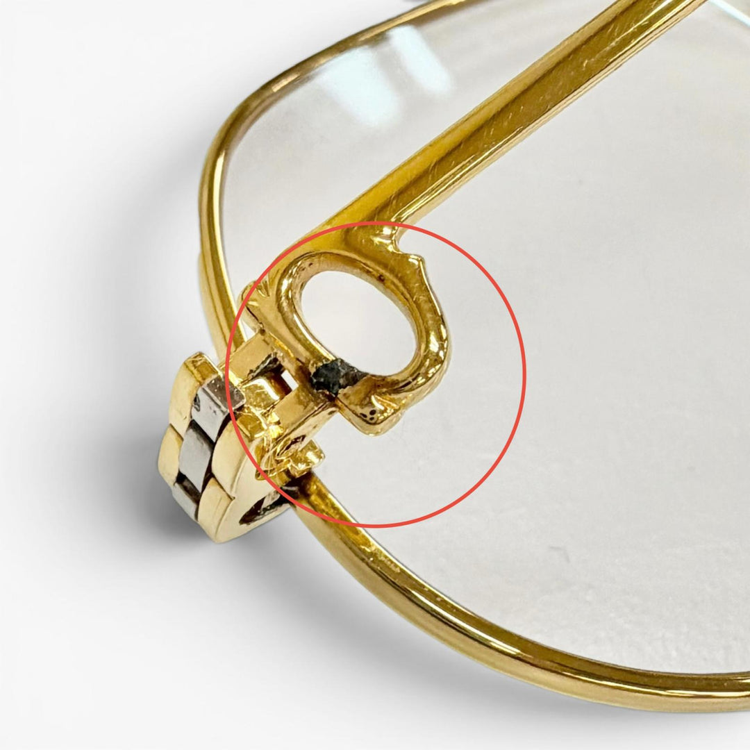 良品△Cartier カルティエ ヴィンテージ マイヨン パンテール メガネ 眼鏡 アイウェア ゴールド ボルドー 56□14 135 度入り 仏製 メンズ
