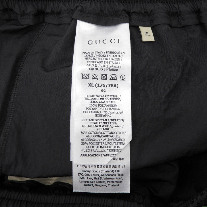 未使用品▲GUCCI グッチ 23SS 746824 TRAINING PANTS GGキャンバス パンツ ブラック グリーン XL イタリア製 正規品 メンズ