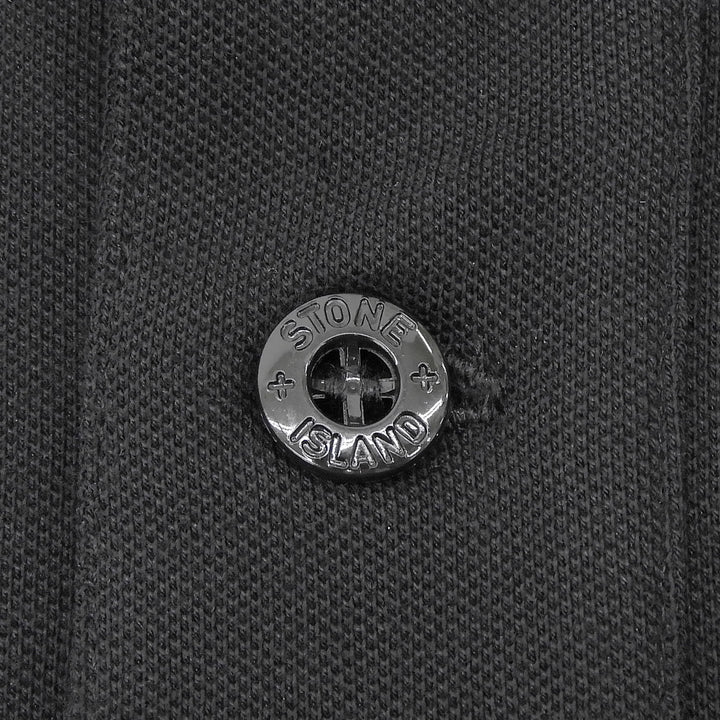 未使用品▲STONE ISLAND ストーンアイランド 2024年製 K1S1522002SC コンパスパッチ 半袖ポロシャツ ブラック L トルコ製 正規品 メンズ
