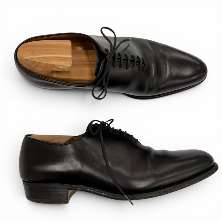 美品▼J.M WESTON ジェイエムウエストン 402 フローラライン J0ラスト プレーントゥ レースアップ レザーシューズ ブラック 5.5 メンズ