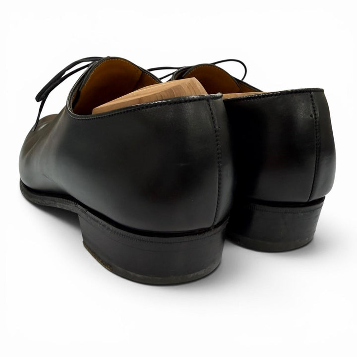 美品▼J.M WESTON ジェイエムウエストン 402 フローラライン J0ラスト プレーントゥ レースアップ レザーシューズ ブラック 5.5 メンズ