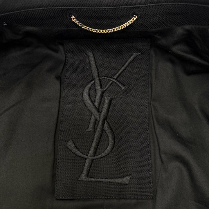 美品□YVES SAINT LAURENT イヴ サンローラン ヴィンテージ 2004年製 140312 リヴゴーシュ ビッグYSL ピーコート 48 イタリア製 正規品