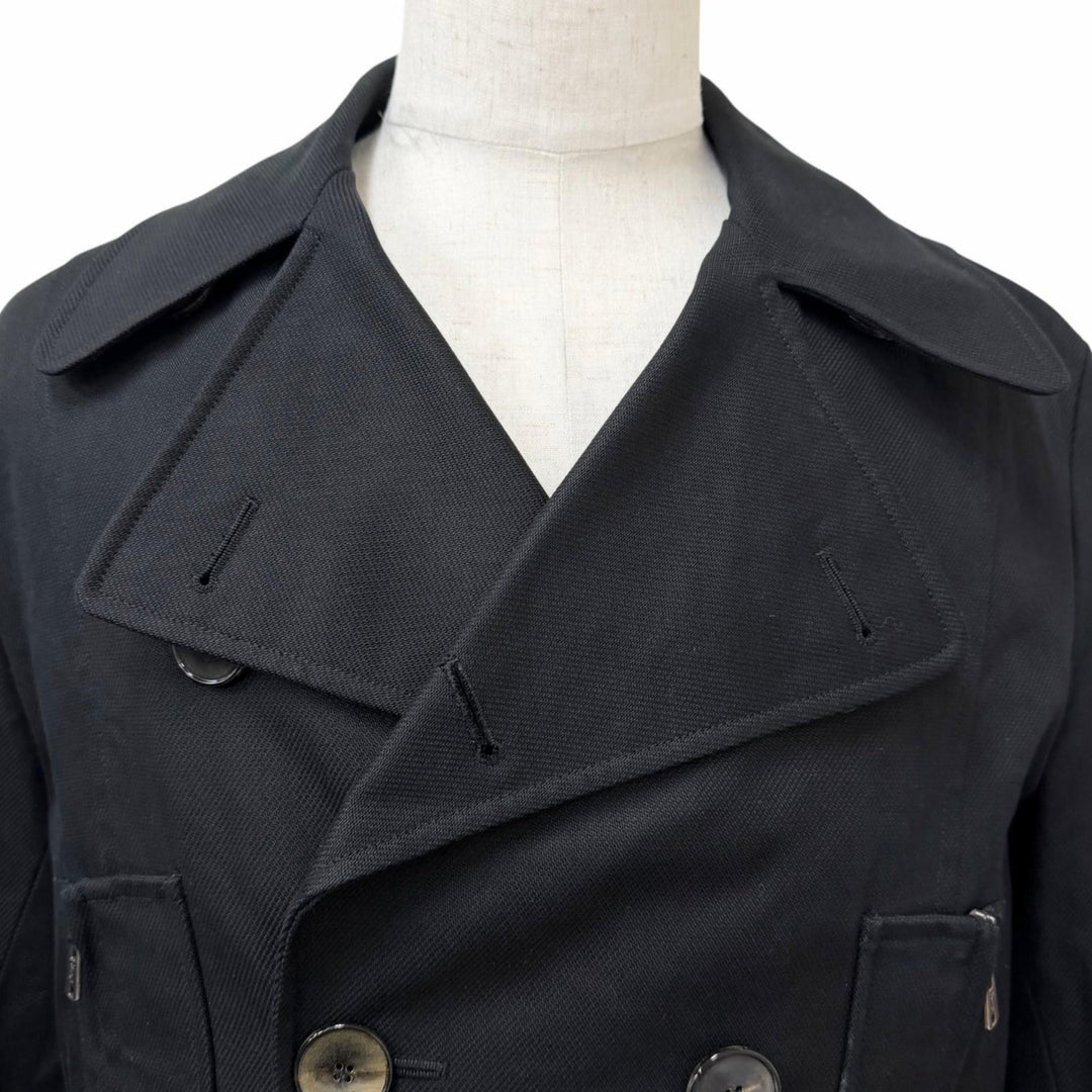 美品□YVES SAINT LAURENT イヴ サンローラン ヴィンテージ 2004年製 140312 リヴゴーシュ ビッグYSL ピーコート 48 イタリア製 正規品
