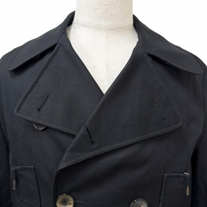 美品□YVES SAINT LAURENT イヴ サンローラン ヴィンテージ 2004年製 140312 リヴゴーシュ ビッグYSL ピーコート 48 イタリア製 正規品