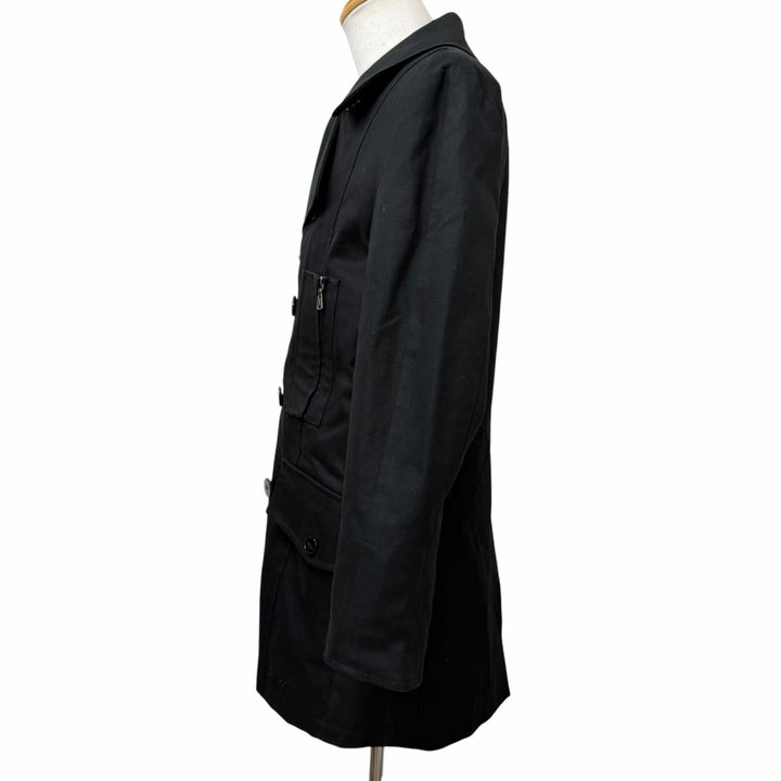 美品□YVES SAINT LAURENT イヴ サンローラン ヴィンテージ 2004年製 140312 リヴゴーシュ ビッグYSL ピーコート 48 イタリア製 正規品