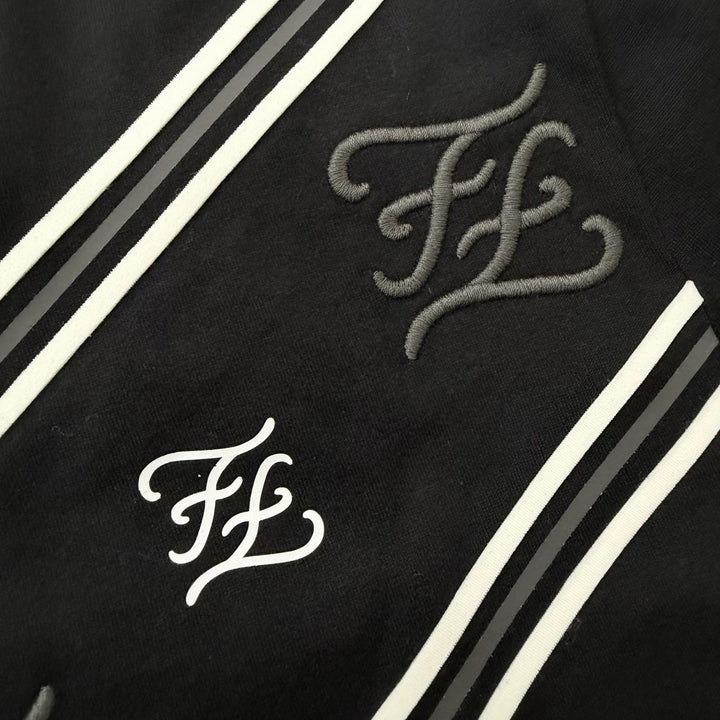 未使用品□FENDI フェンディ コットン100％ FAF532 FFロゴ カーリグラフィ 半袖Ｔシャツ カットソー 黒 S イタリア製 正規品 メンズ