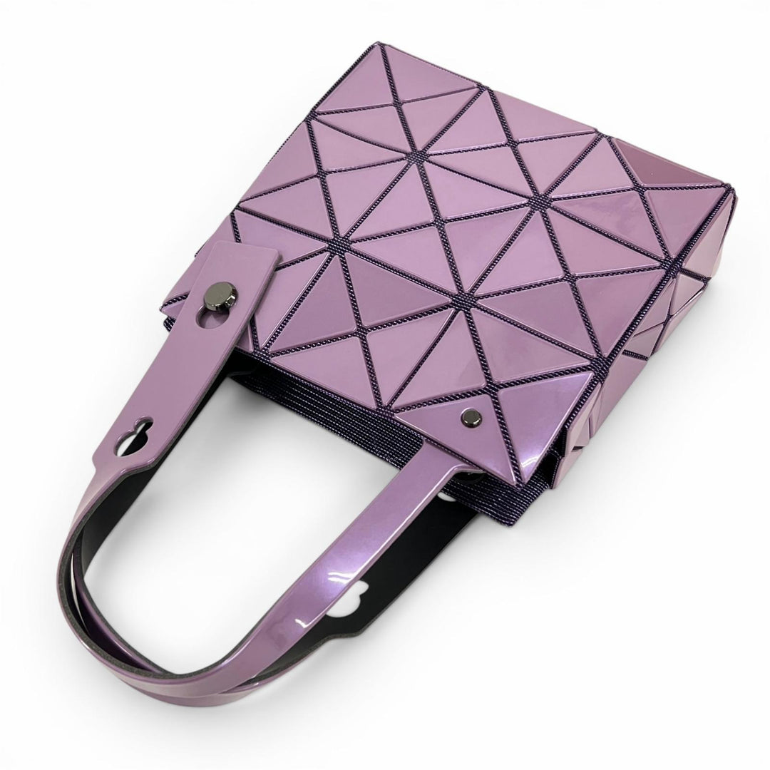 極美品▲BAOBAO ISSEY MIYAKE バオバオ イッセイミヤケ BB33AG610 CARAT カラット ミニ ハンドバッグ パープル 日本製 正規品 レディース