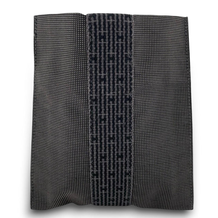 極美品▲HERMES エルメス エールライン ポシェット Hロゴ スクエア サコッシュ ショルダーバッグ グレー フランス製 メンズ