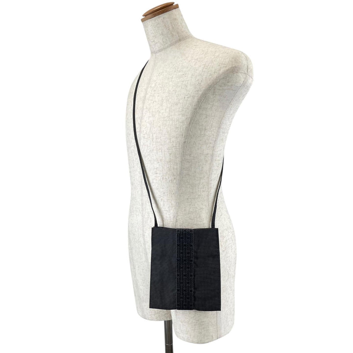 極美品▲HERMES エルメス エールライン ポシェット Hロゴ スクエア サコッシュ ショルダーバッグ グレー フランス製 メンズ
